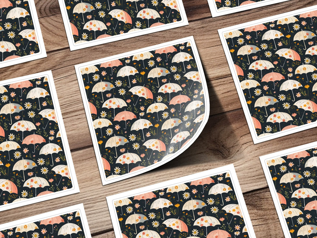 Seamless Spring Floral Umbrellas Seamless Pattern Lovely Design Digital - Moore and Mountain