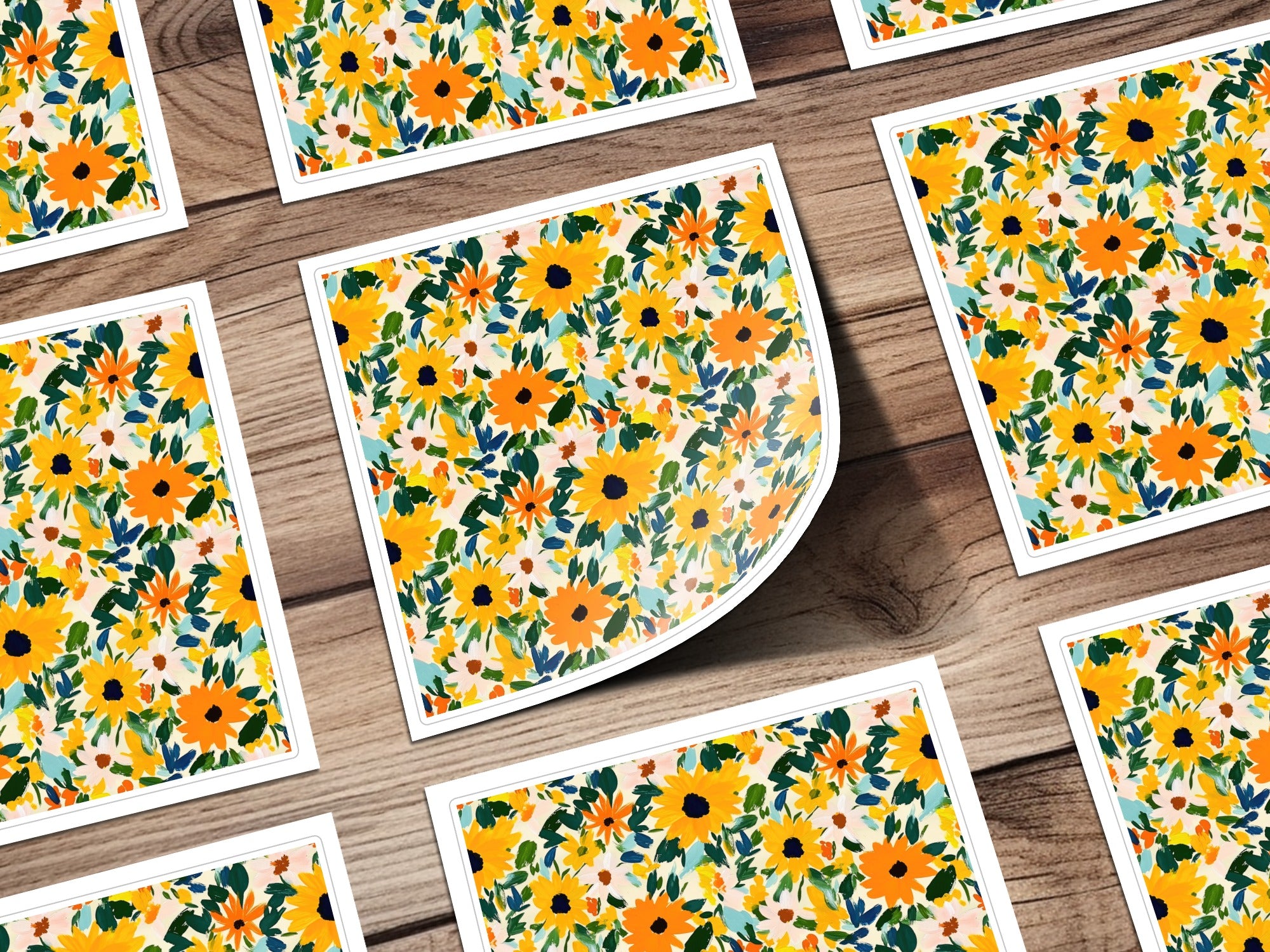 Bright Floral Pattern Greeting Card Set Stationery Product