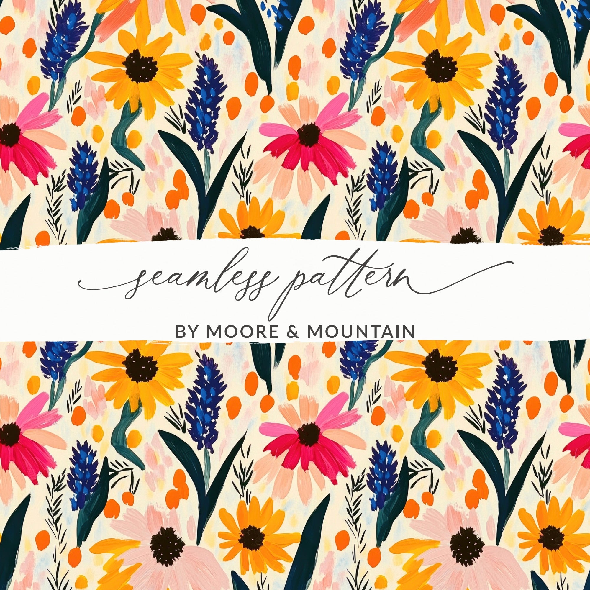 Vibrant Floral and Botanical Seamless Pattern Design