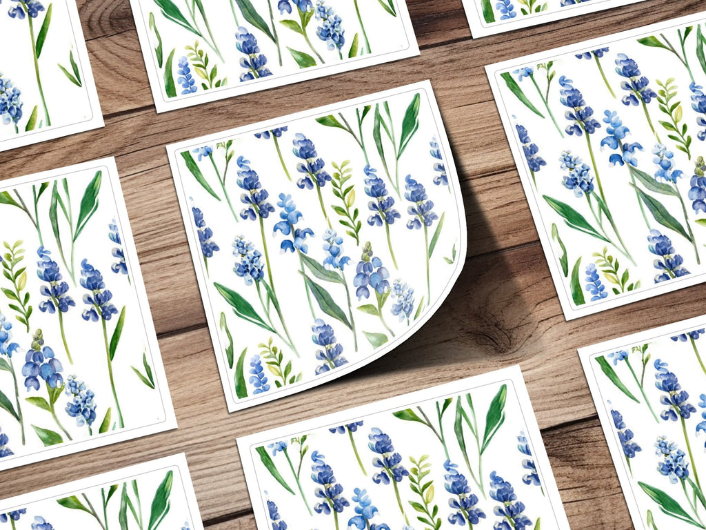 Seamless Texas Bluebonnets Pattern Spring Floral Wildflowers Background - Moore and Mountain