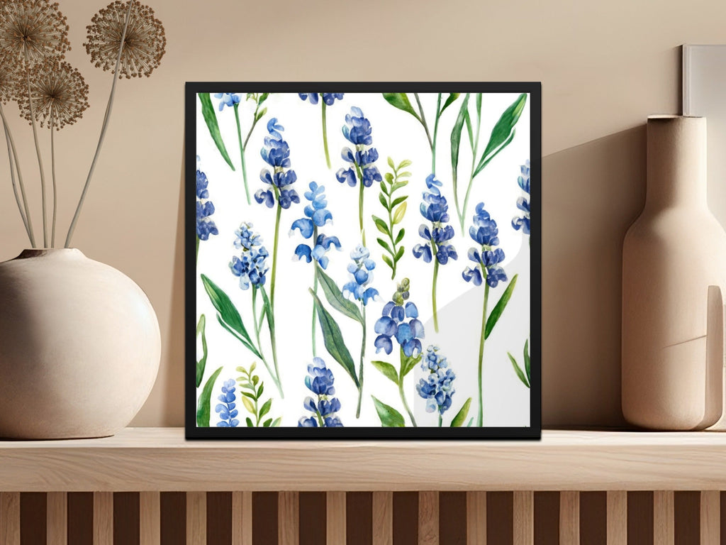 Seamless Texas Bluebonnets Pattern Spring Floral Wildflowers Background - Moore and Mountain