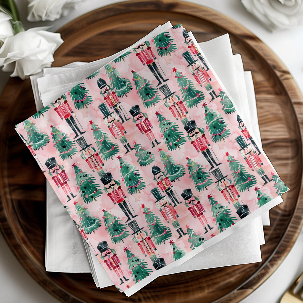 Nutcracker T-Shirt Digital, Christmas Pattern, Holiday Shirt Design, Seamless Festive Print, Watercolor Xmas, Gift Idea - Moore and Mountain