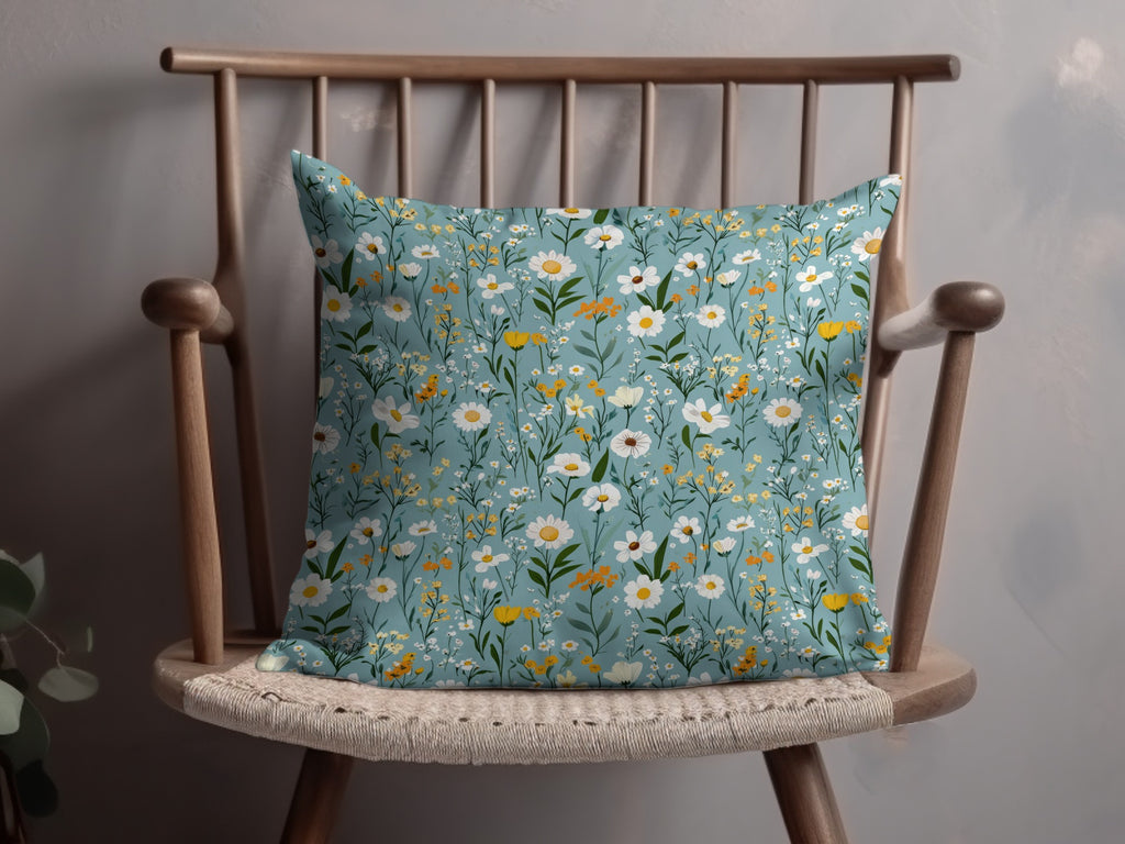 Cozy Decorative Cushion with Floral Pattern Pillow
