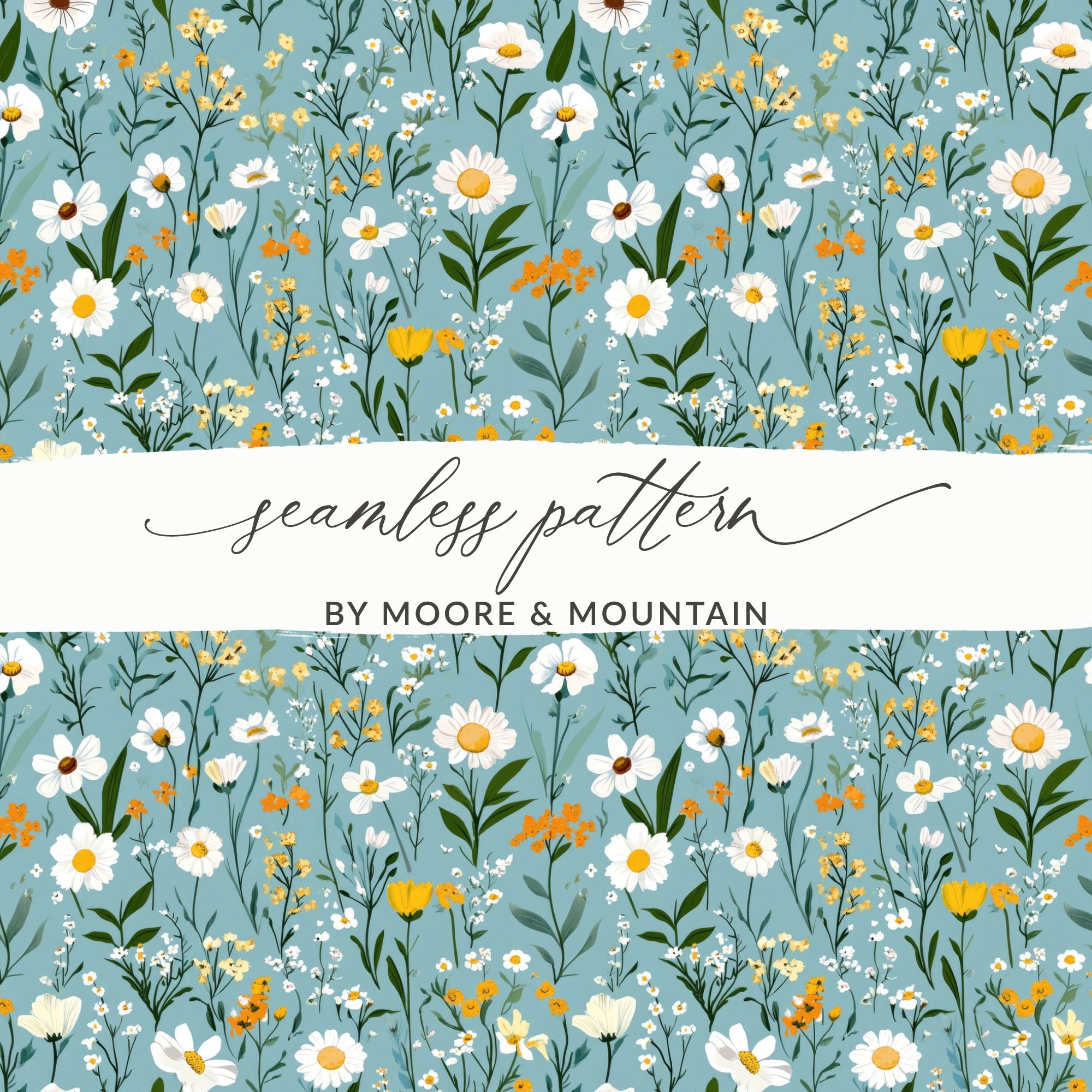 Beautiful Seamless Floral Pattern by Moore & Mountain