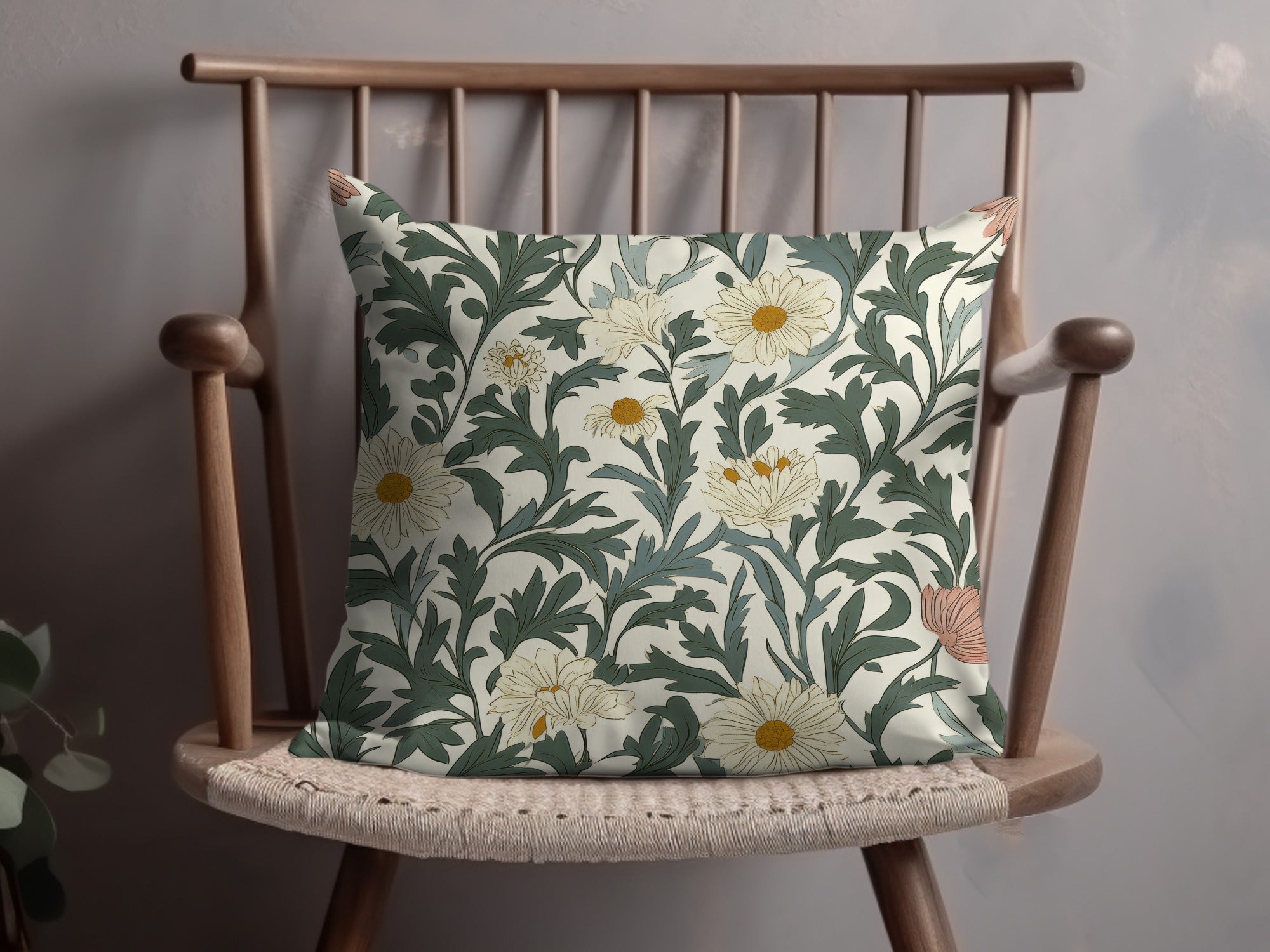 Seamless William Morris Pastel Floral Vines Background For Commercial Use - Moore and Mountain