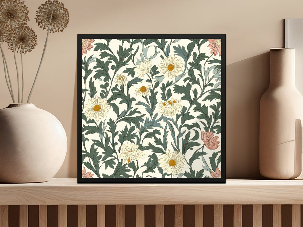 Seamless William Morris Pastel Floral Vines Background For Commercial Use - Moore and Mountain