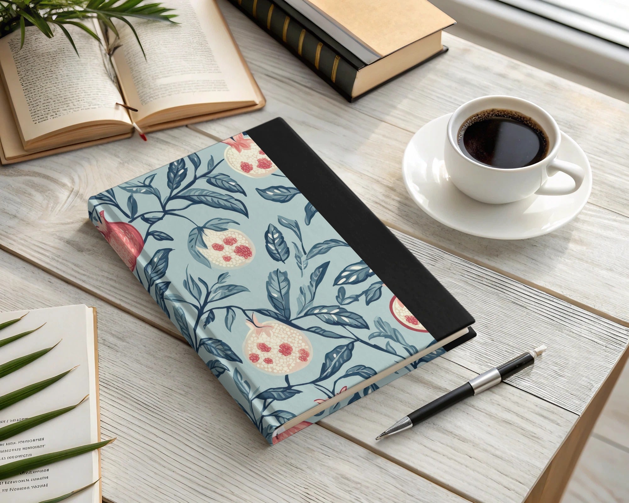 Seamless William Morris Pomegranate Print Pink Blue Green Digital - Moore and Mountain
