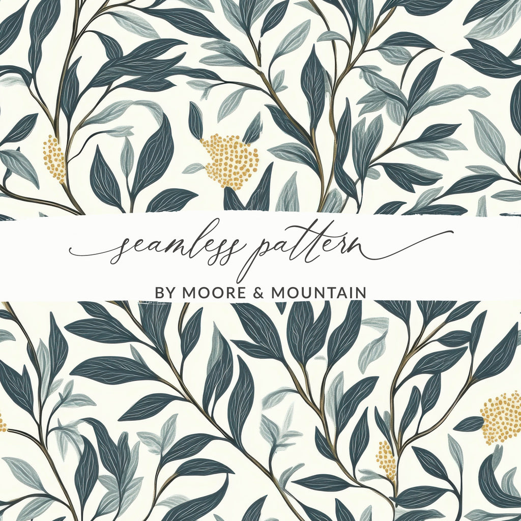Seamless William Morris Vines Background For Commercial Use - Moore and Mountain