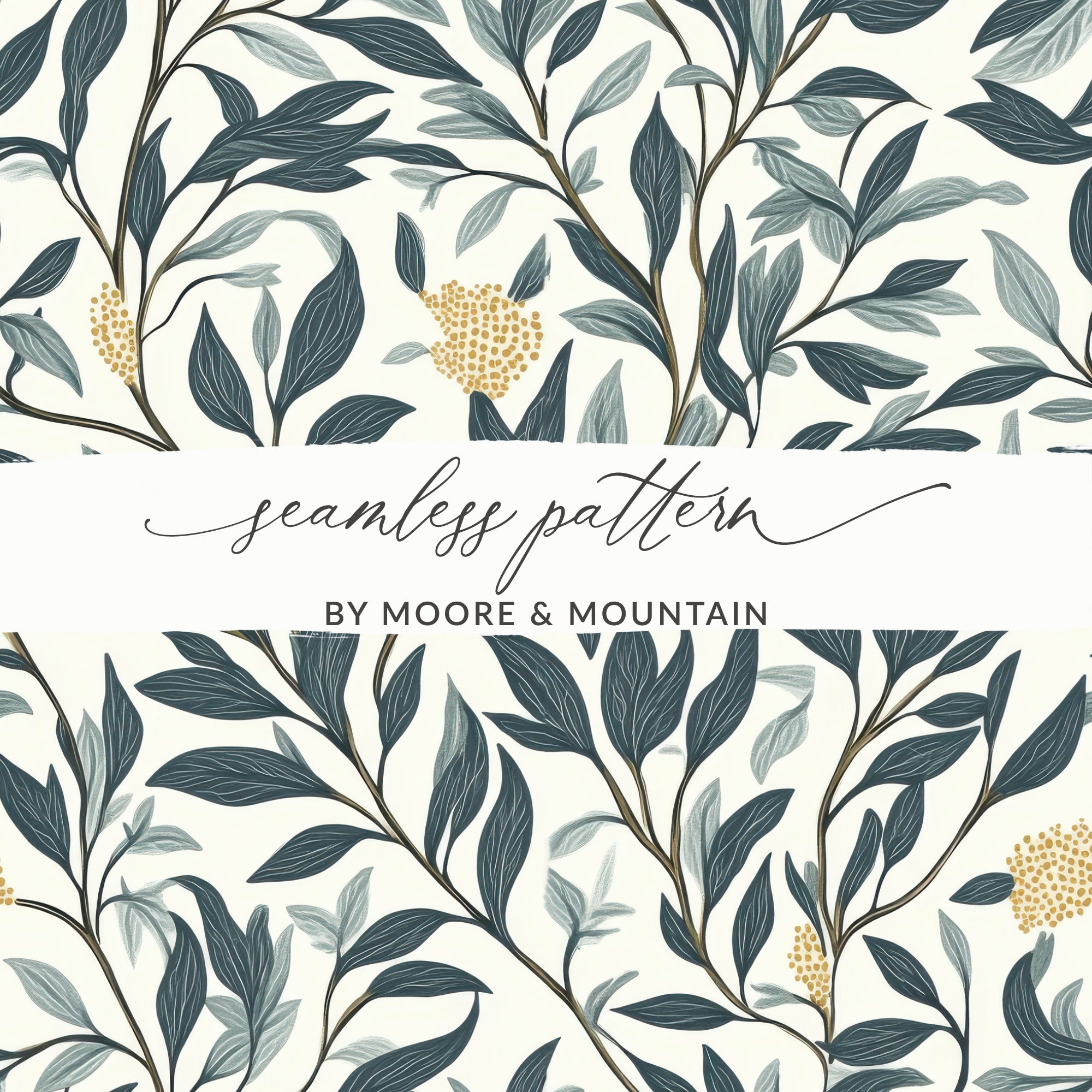 Seamless William Morris Vines Background For Commercial Use - Moore and Mountain