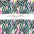 Colorful Abstract Zebra Seamless Pattern Design Product