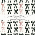 Shabby Chic Bows Pattern Black Bows Design | Trendy Digital Download | Boho Bows, Coquette Bows Seamless Pattern - Moore and Mountain
