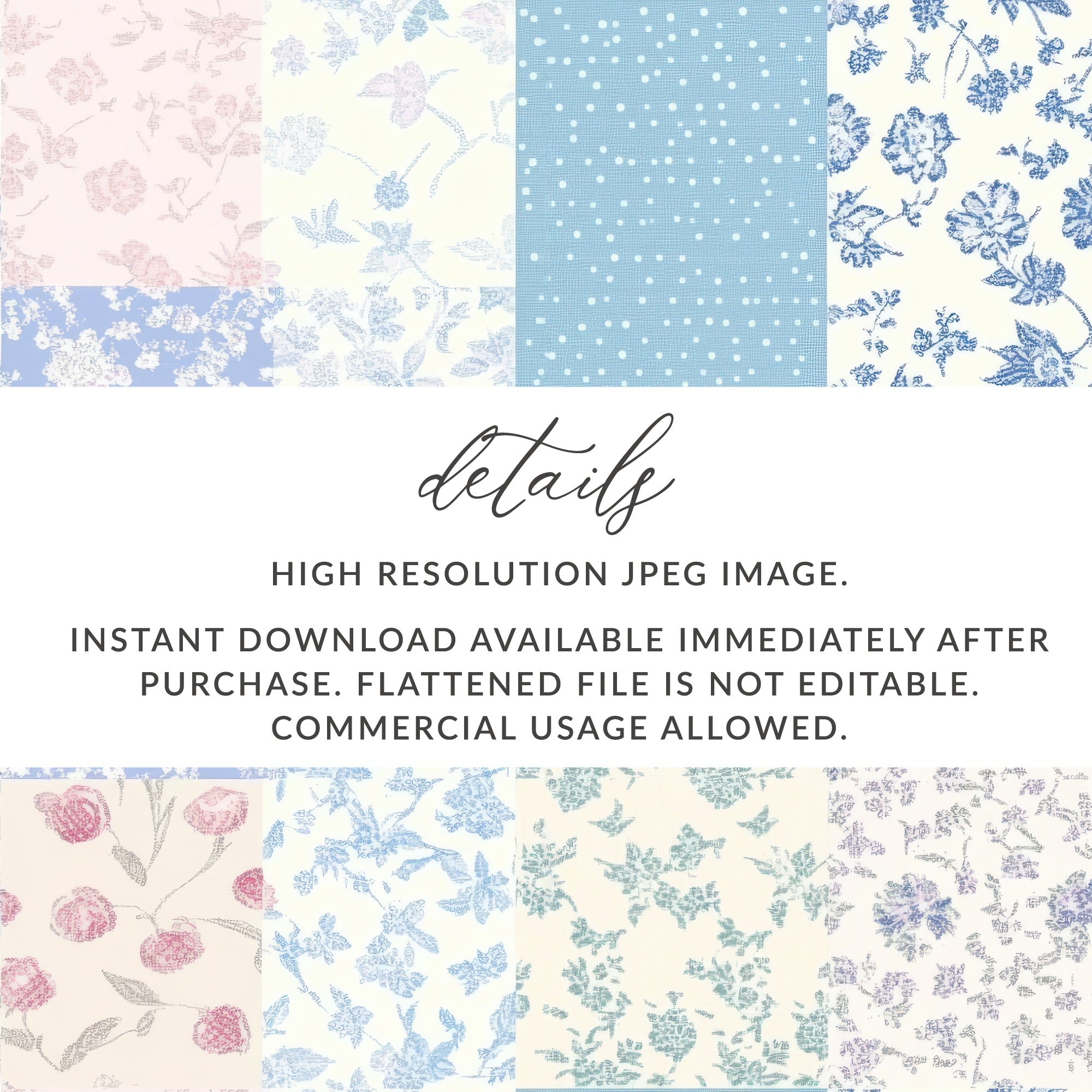 Floral and Polka Dot High Resolution JPEG Download