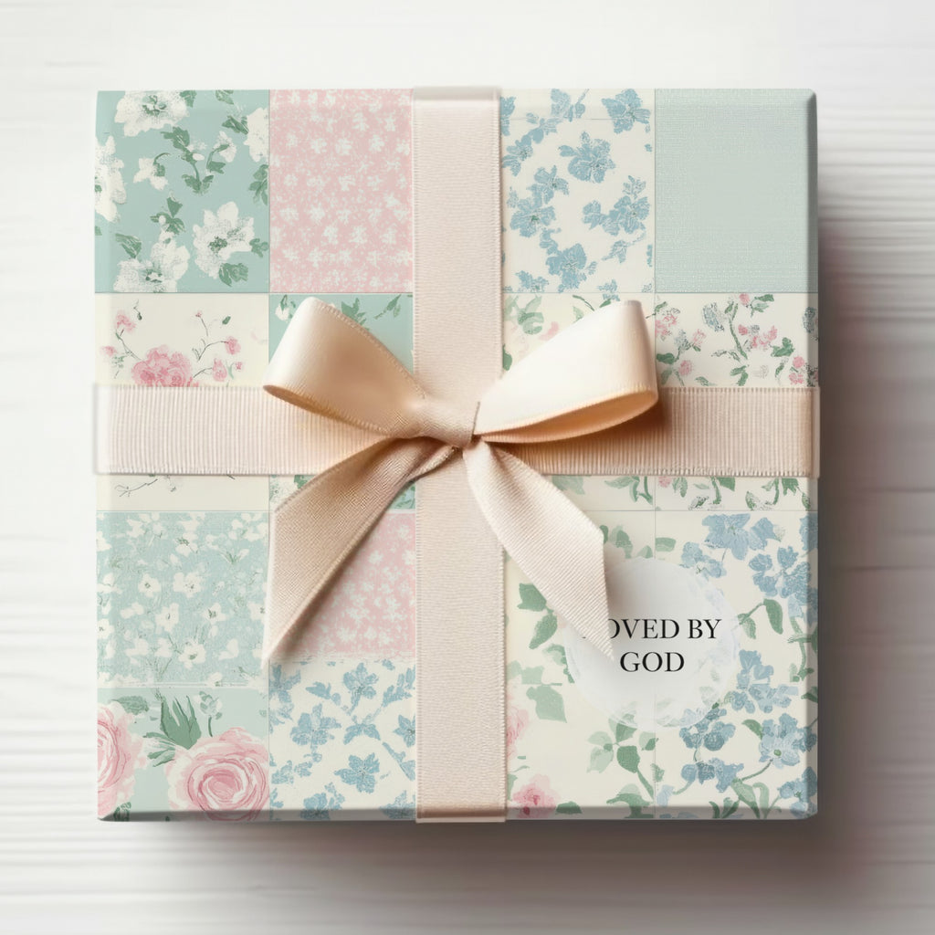 Beautiful Floral Patchwork Gift Box with Ribbon