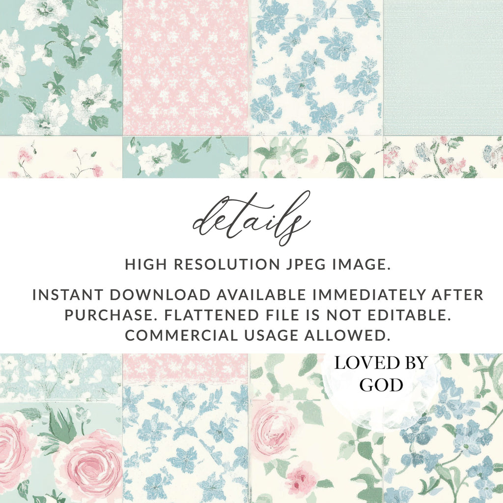 High Resolution Floral JPEG Instant Download Image