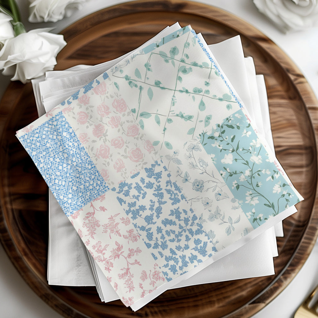 Floral Print Variety Set of Cloth Napkins Product