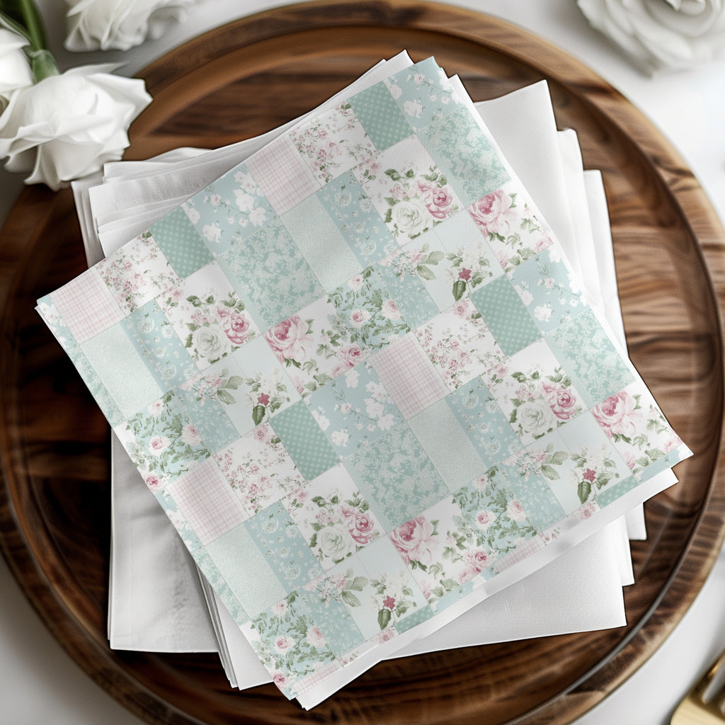 Vintage Floral Patchwork Design Napkin Set Product