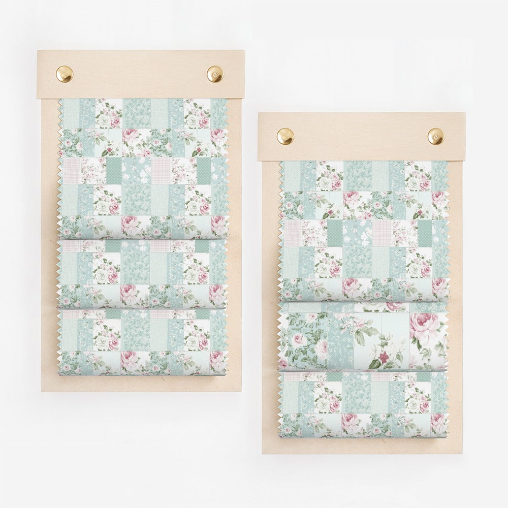 Floral Patchwork Design Decorative Fabric Swatch Set