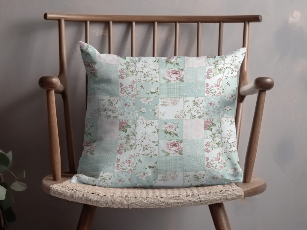 Floral Patchwork Design Decorative Cushion Cover