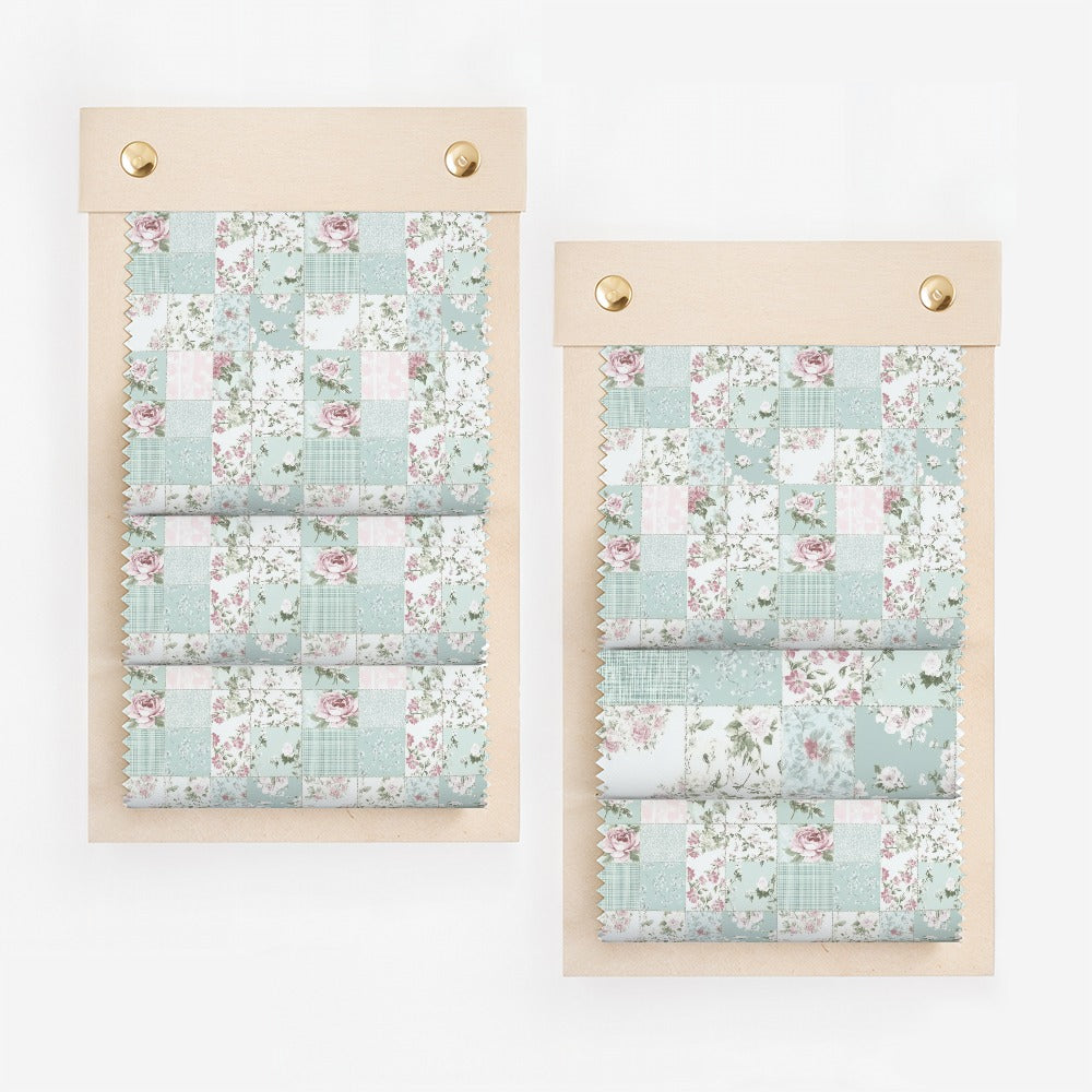 Elegant Floral Patchwork Design Roller Blinds for Home Decor