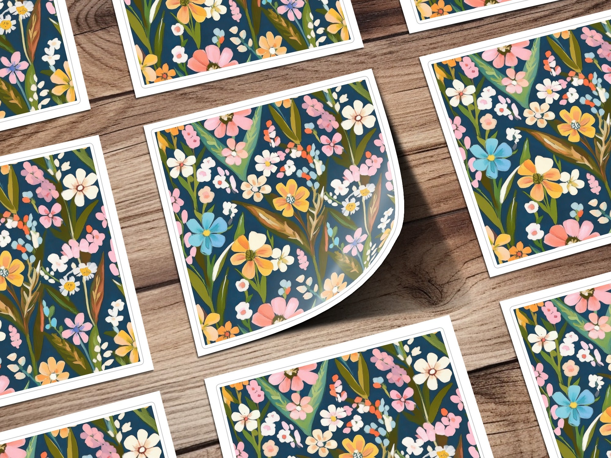 Vibrant Illustrated Floral Art Print Botanical Design