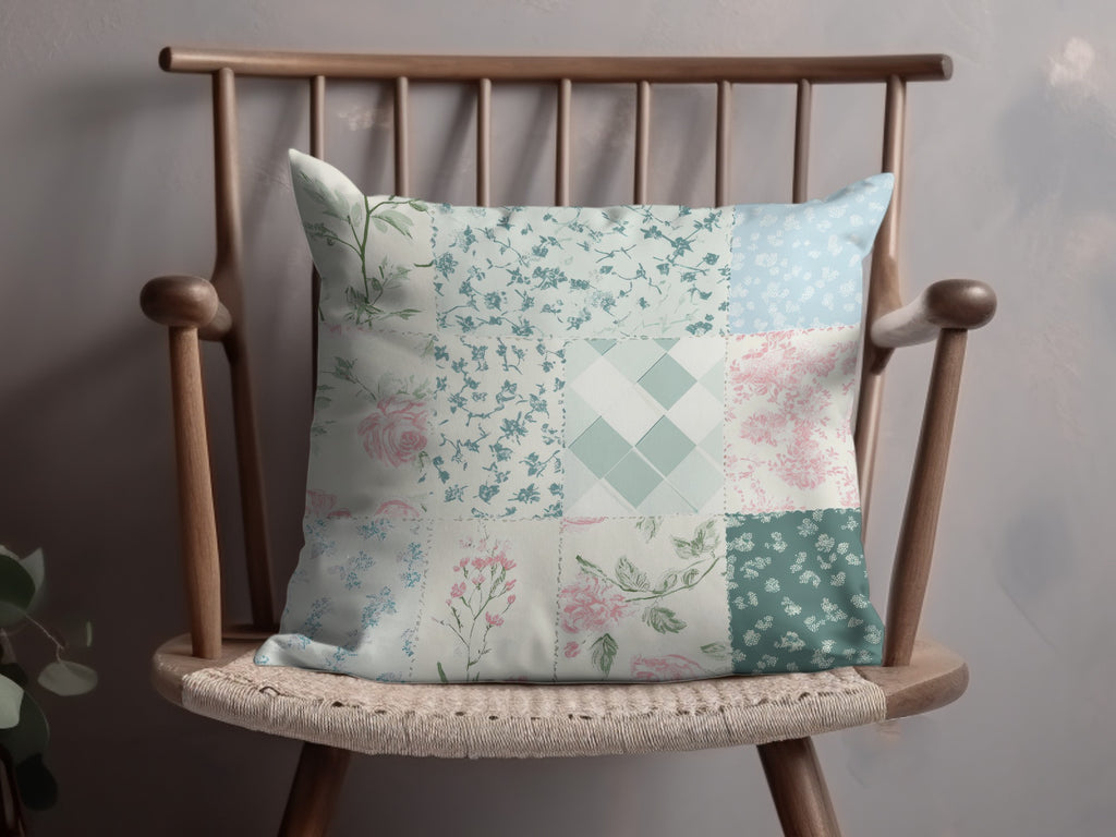 Pastel Patchwork Pattern Decorative Cushion product