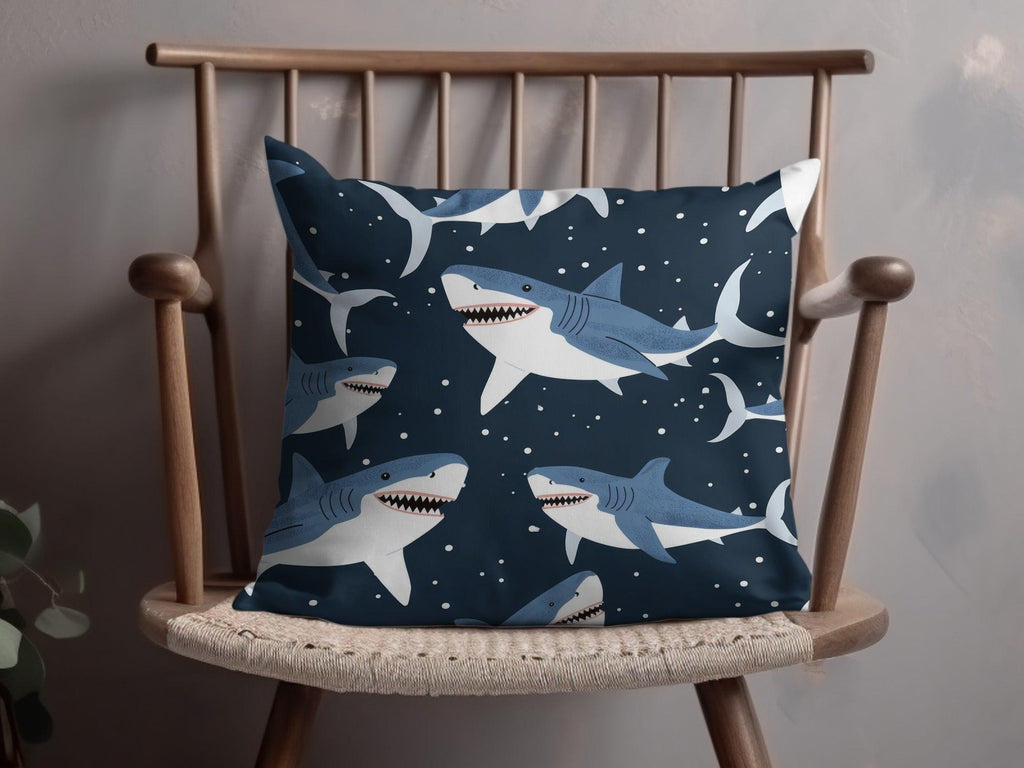 Shark Seamless Pattern Digital Paper, Cartoon Sharks Fabric Design, Under the Sea Background, Ocean Animals Print, Scrapbooking Digital - Moore and Mountain