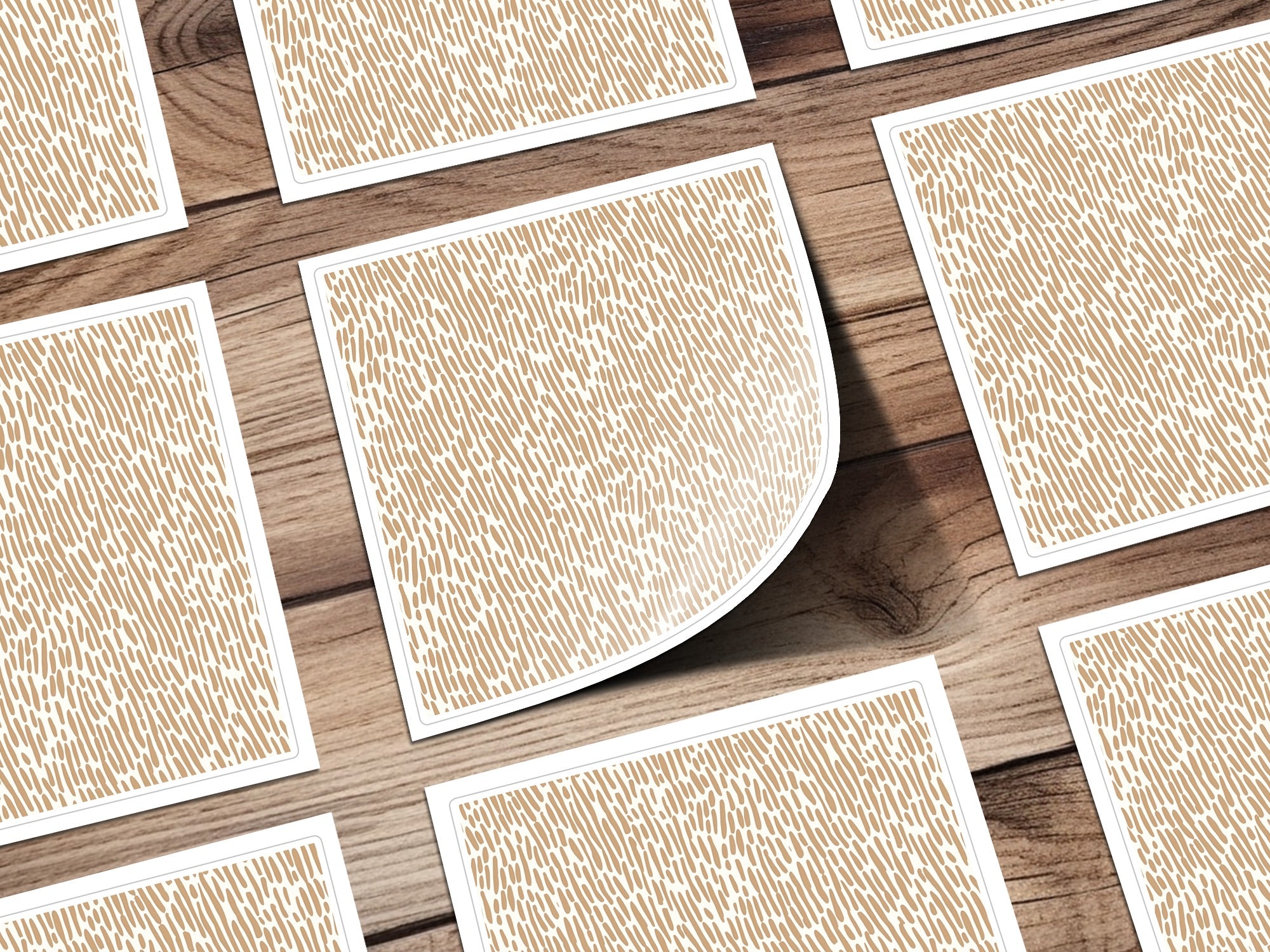 Beige and White Patterned Art Prints Collection