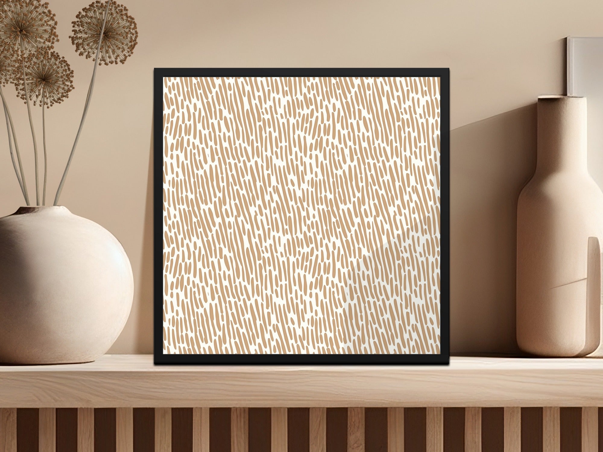 Abstract Textured Lines Wall Art Print for Modern Decor