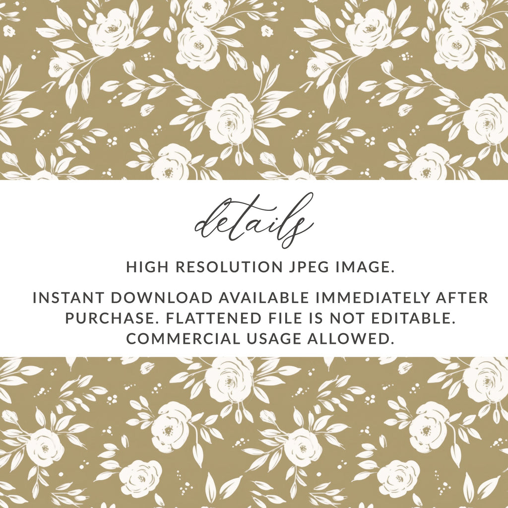 High Resolution Floral Pattern JPEG for Instant Download