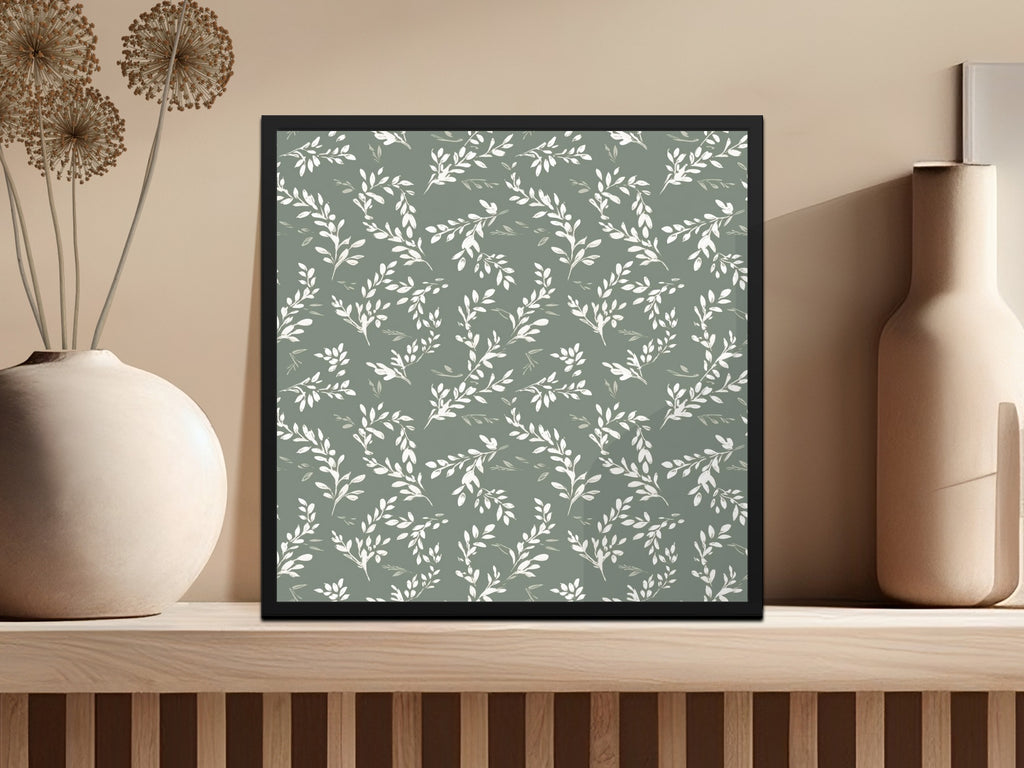 Elegant Green Botanical Pattern Wall Art Product