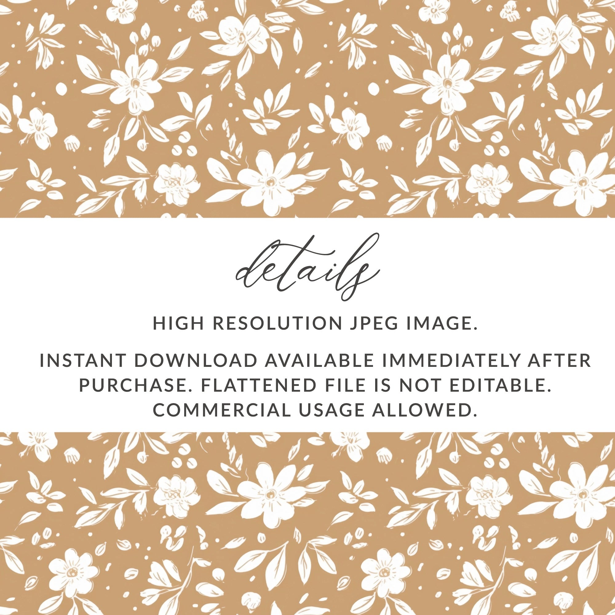 High Resolution Floral Design Instant Download File