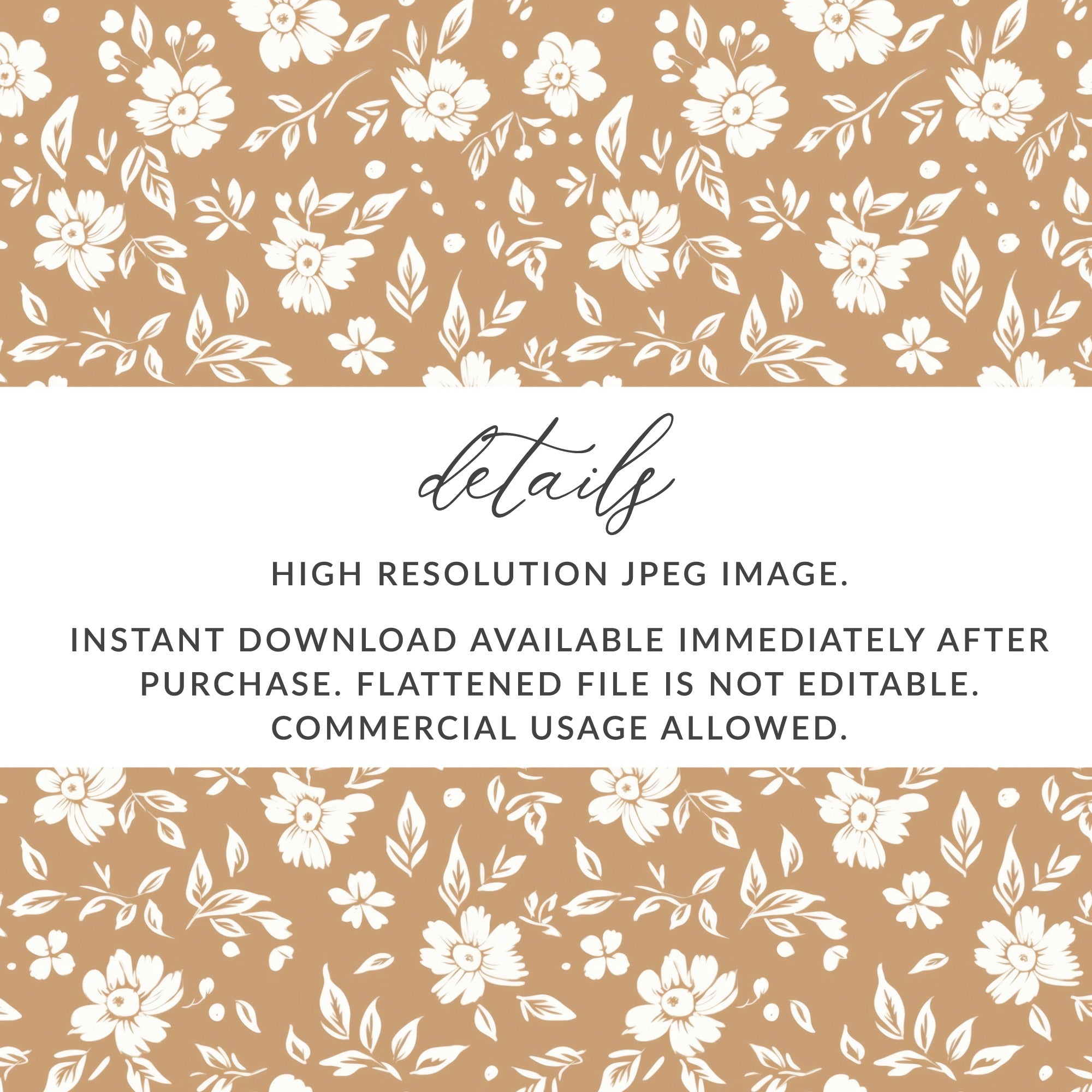 High Resolution Floral Pattern Instant Download Image