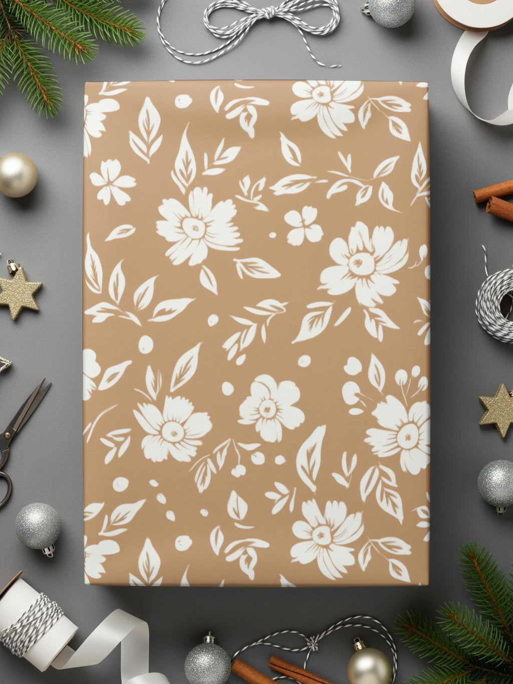 Elegant Floral Gift Wrap for Festive and Special Occasions