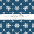 Snowflake Seamless Pattern, Christmas Digital Paper, Winter Festive Design, Holiday Background, Printable Texture, Commercial Use Digital - Moore and Mountain