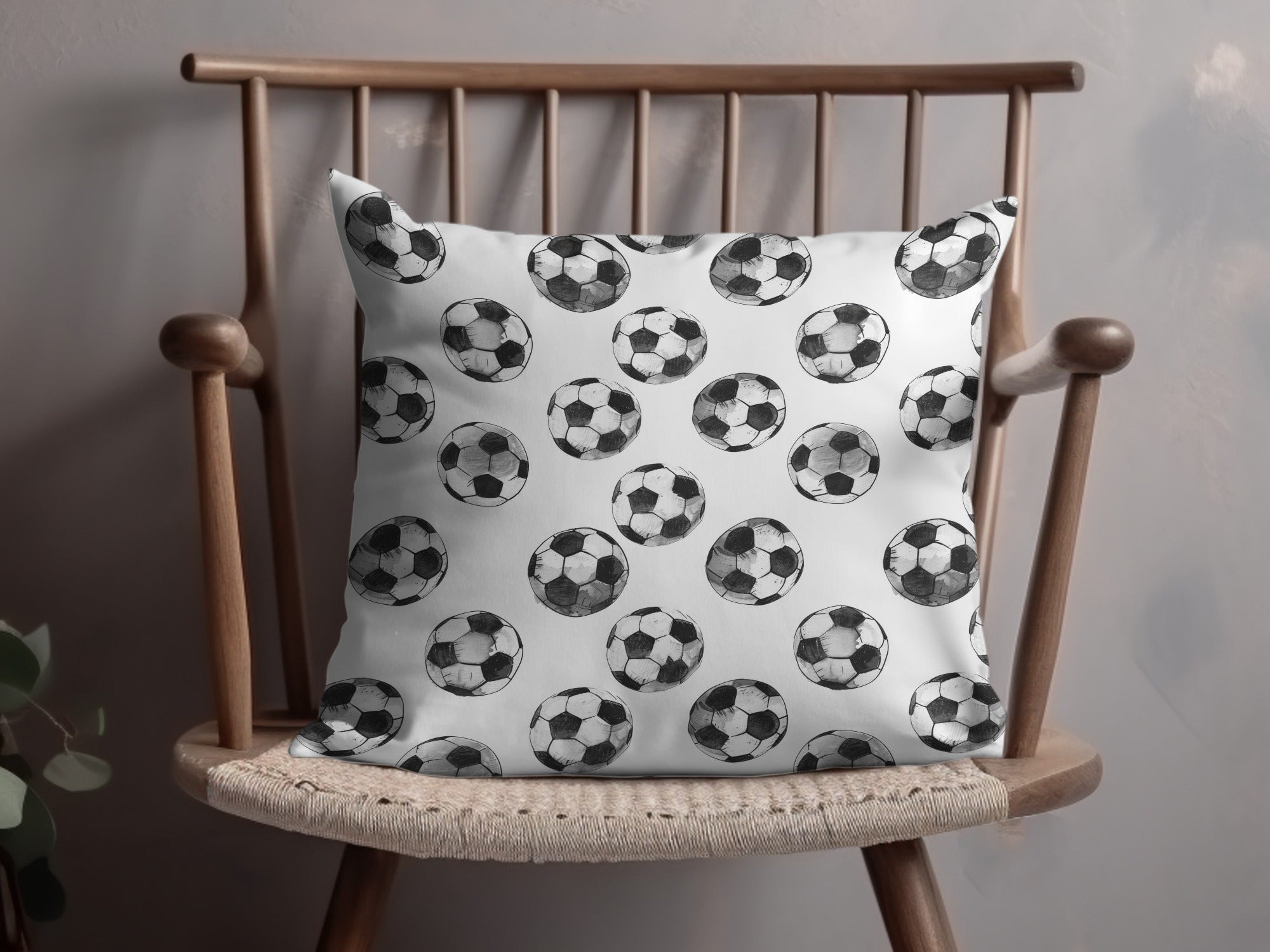 Soccer Ball Seamless Pattern, Digital Paper, Sports Fabric Design, Printable Background, Football Texture, Digital Download - Moore and Mountain