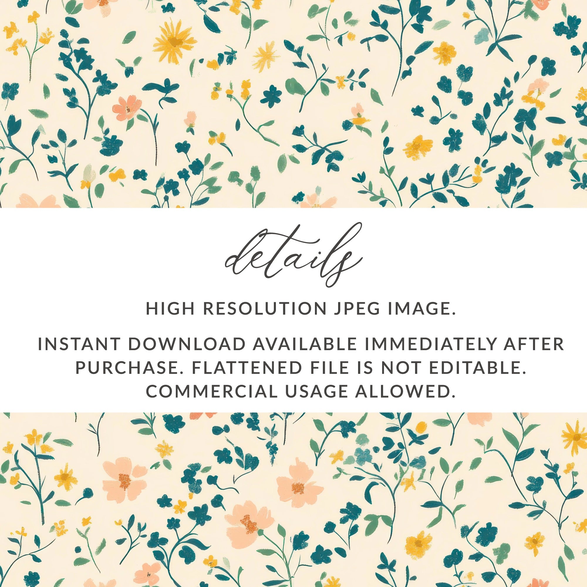 High Resolution Digital Floral Pattern JPEG Download