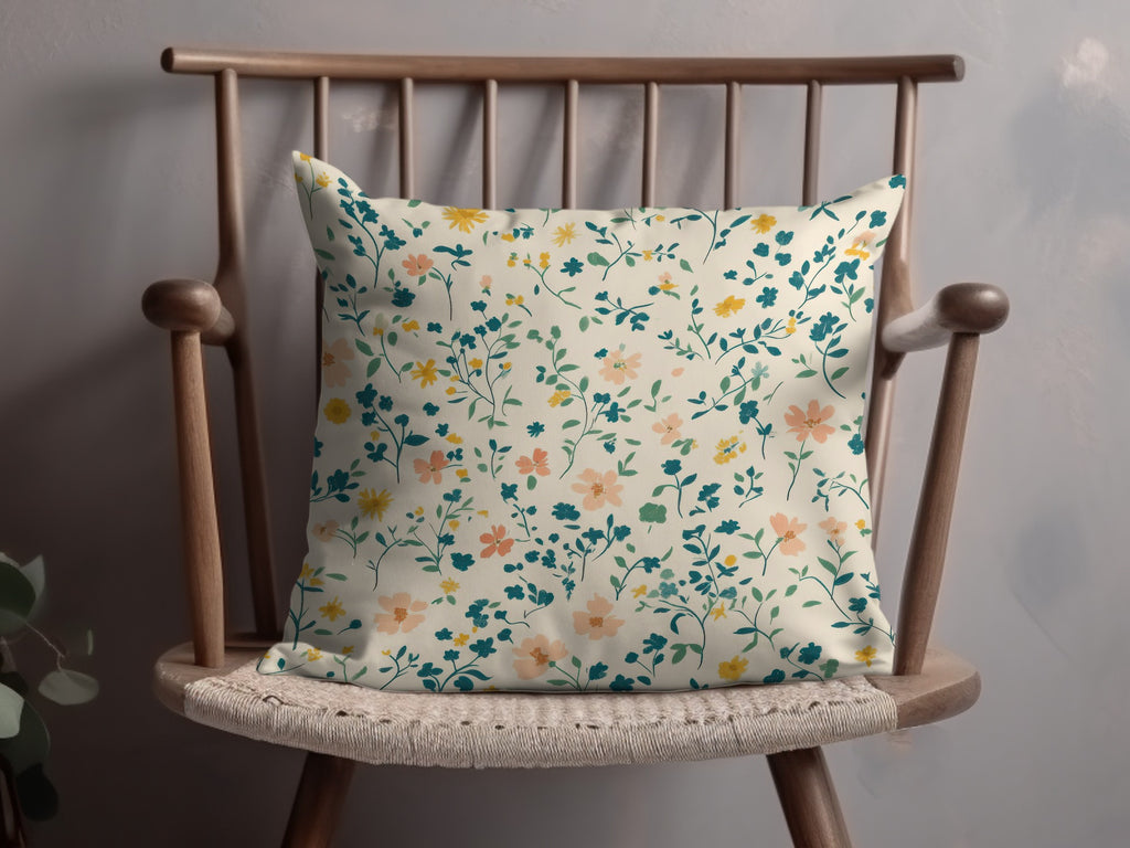 Floral Pattern Decorative Cushion for Living Room Decor