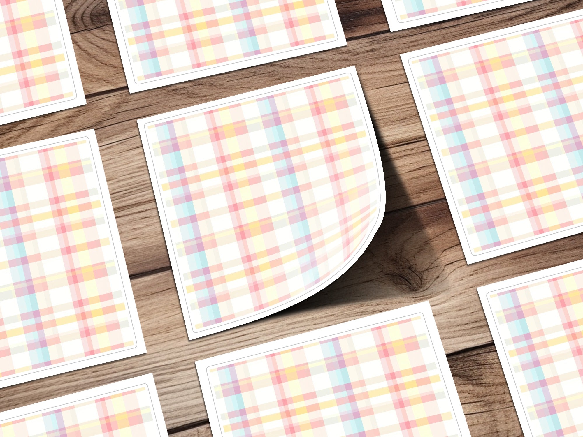 Colorful Pastel Plaid Pattern on Sheets product