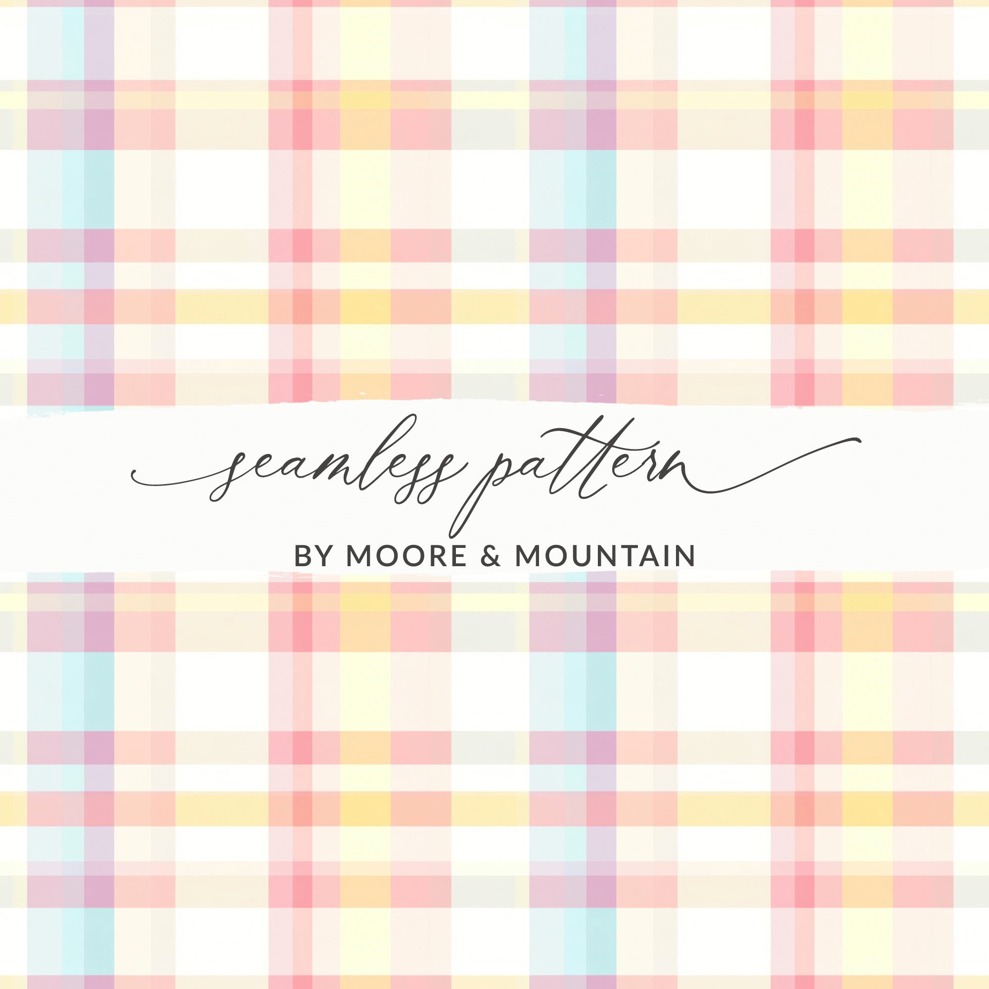 Pastel Plaid Seamless Pattern by Moore & Mountain