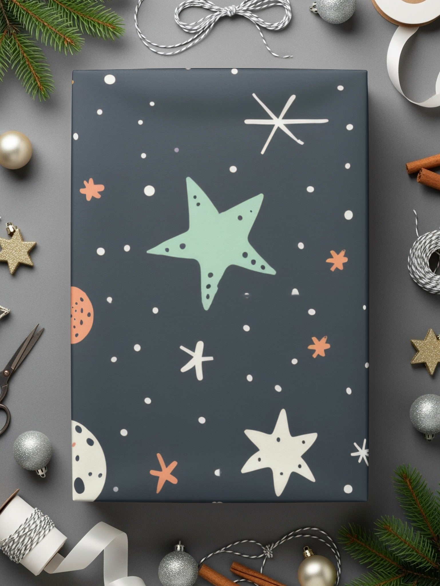 Space Digital Paper, Planets and Stars Pattern, Seamless Digital Print, Galaxy Celestial Design, Outer Space Scrapbook Paper, 12x12 JPEG - Moore and Mountain