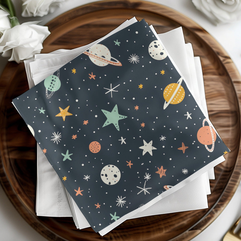 Space Digital Paper, Planets and Stars Pattern, Seamless Digital Print, Galaxy Celestial Design, Outer Space Scrapbook Paper, 12x12 JPEG - Moore and Mountain