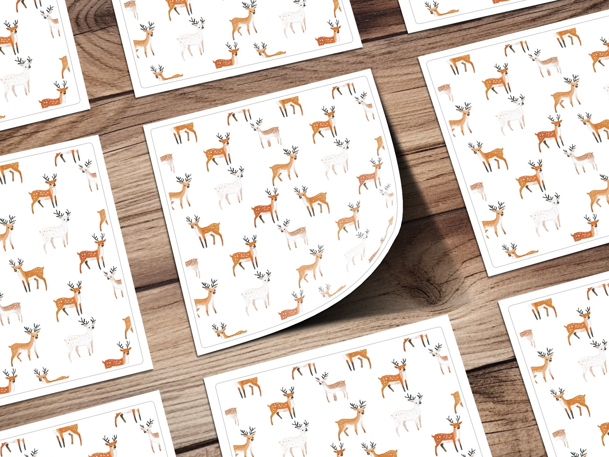 Spotted Deer Pattern Cute Animals Illustration Digital - Moore and Mountain