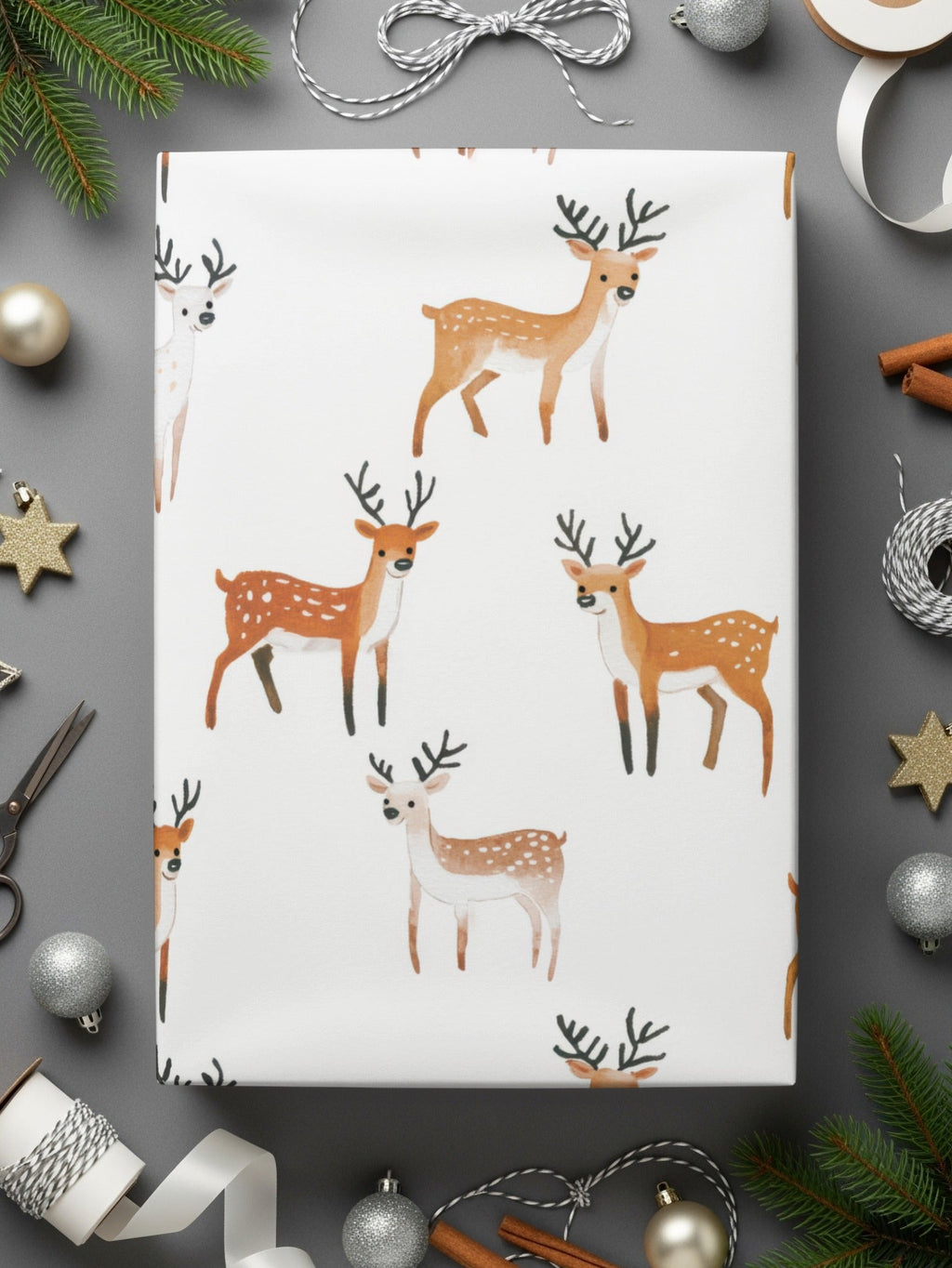 Spotted Deer Pattern Cute Animals Illustration Digital - Moore and Mountain