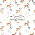 Spotted Deer Pattern Cute Animals Illustration Digital - Moore and Mountain