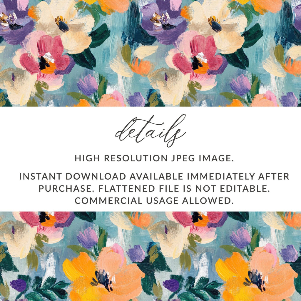 Spring Acrylic Floral Impressionistic Style Painting Digital - Moore and Mountain