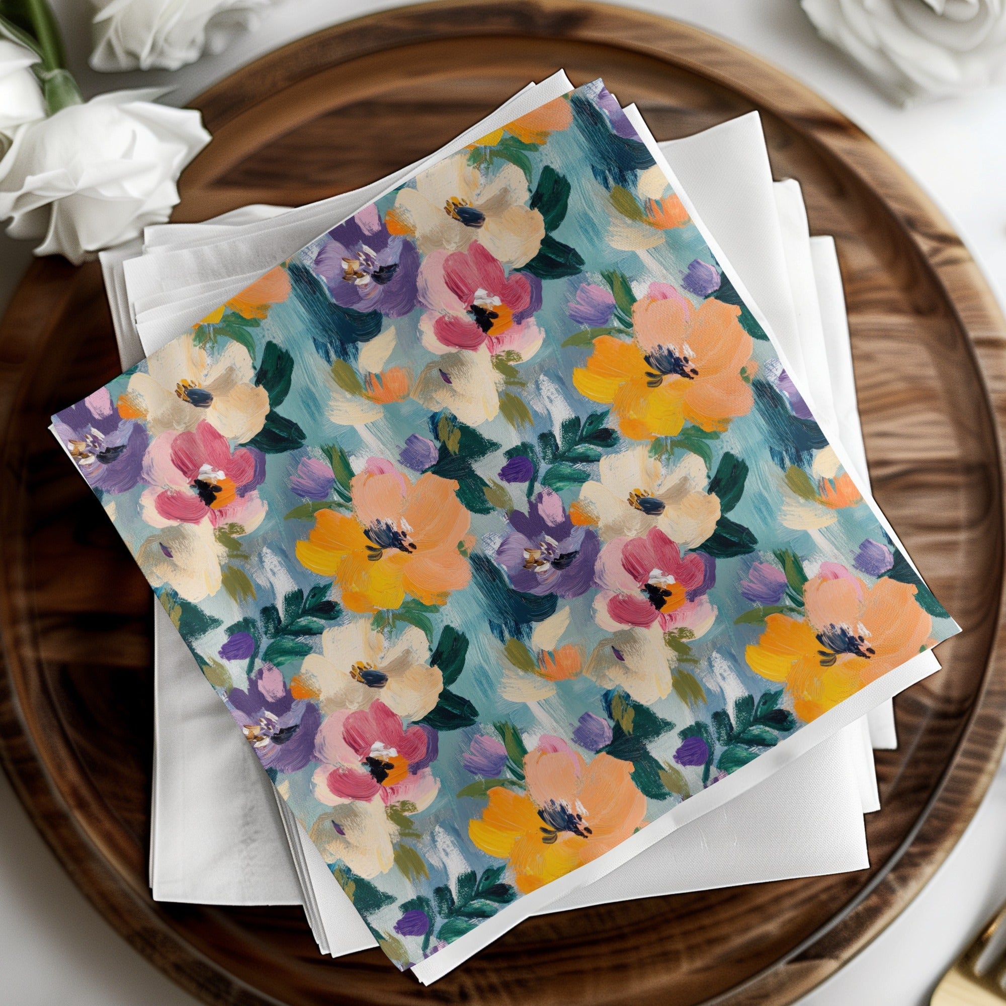 Spring Acrylic Floral Impressionistic Style Painting Digital - Moore and Mountain