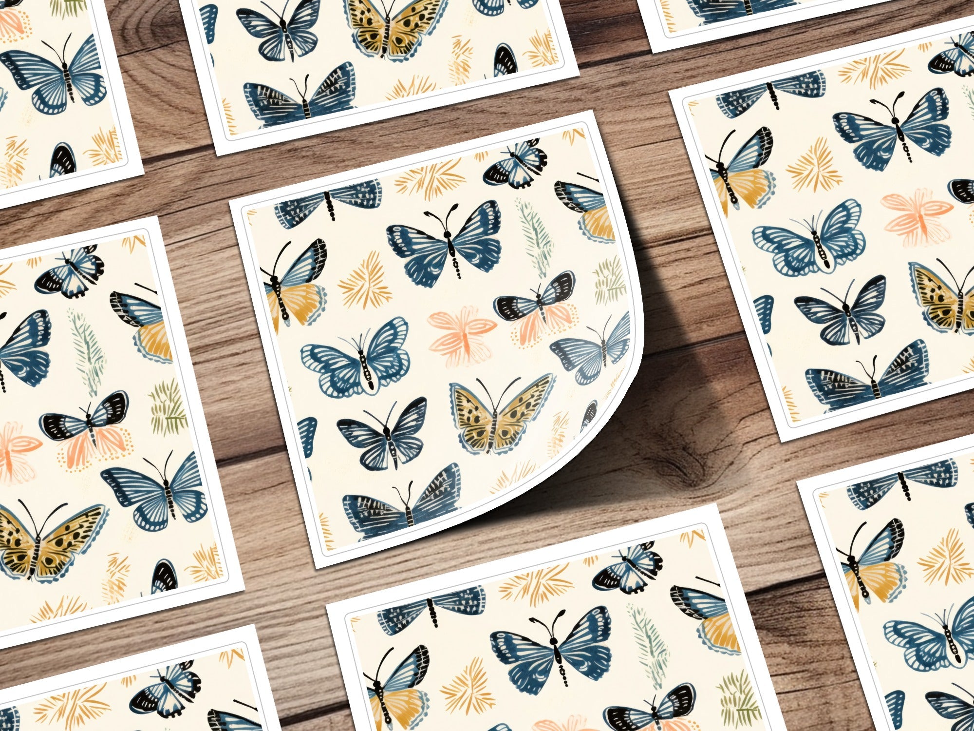 Spring Butterfly Pattern Digital Paper, Seamless Butterfly Background, Scrapbook Paper, Fabric Design, Downloadable Texture, Butterflies - Moore and Mountain