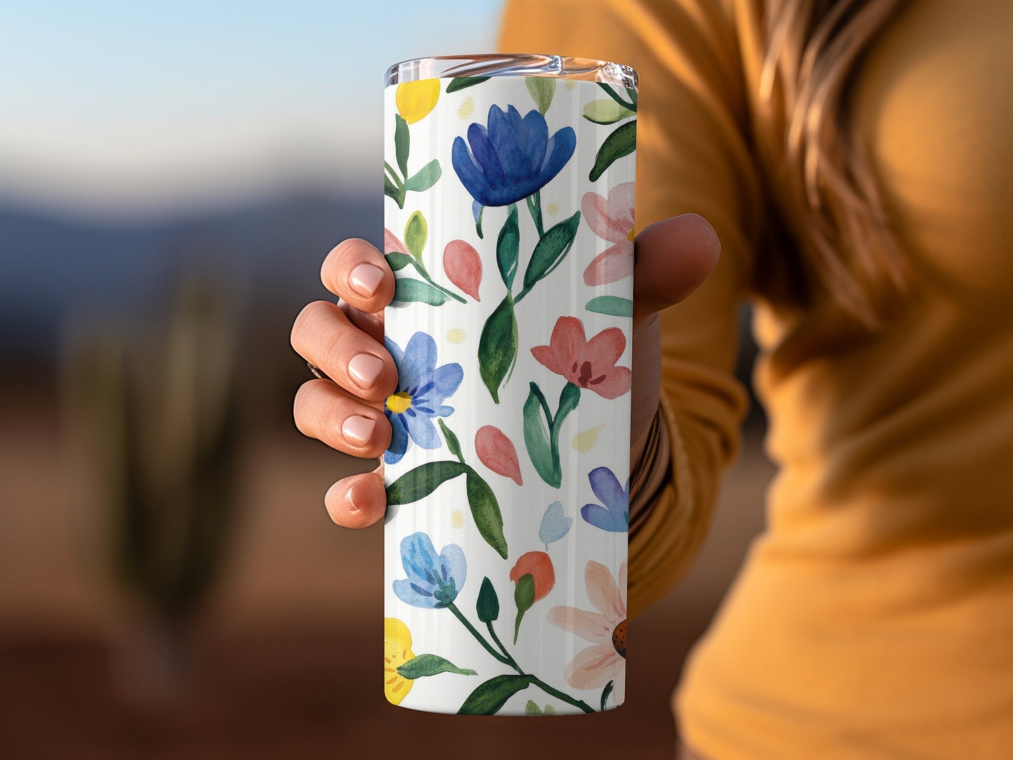 Spring Cute Watercolor Floral Field Seamless Pattern, Cute Painterly Summery Cutesy Floral - Moore and Mountain