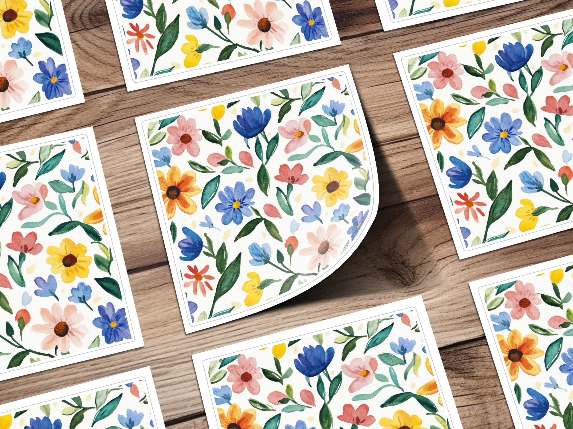 Spring Cute Watercolor Floral Field Seamless Pattern, Cute Painterly Summery Cutesy Floral - Moore and Mountain