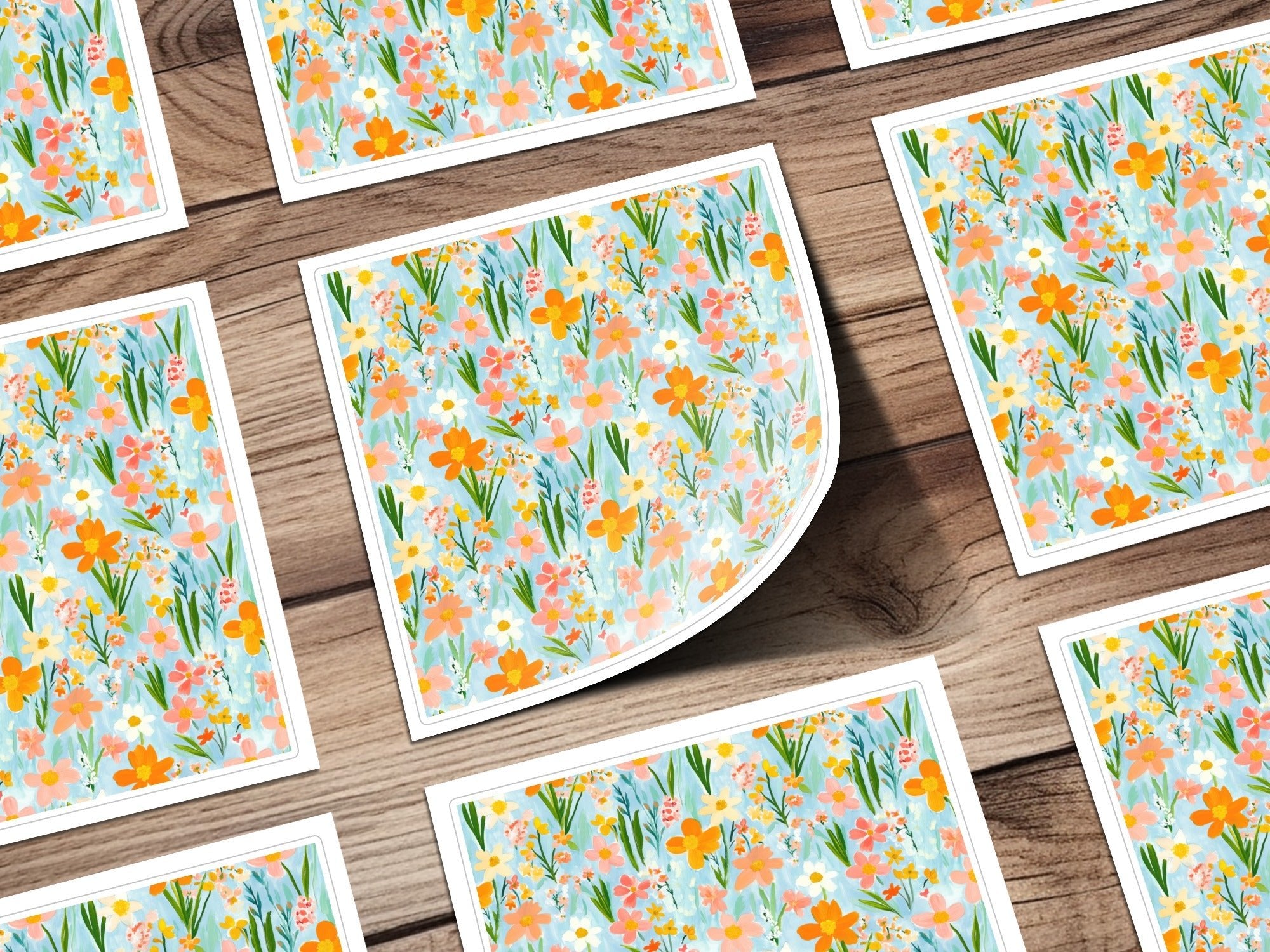 Spring Daffodil Seamless Floral Field With Colorful Spring Flowers Digital Art - Moore and Mountain